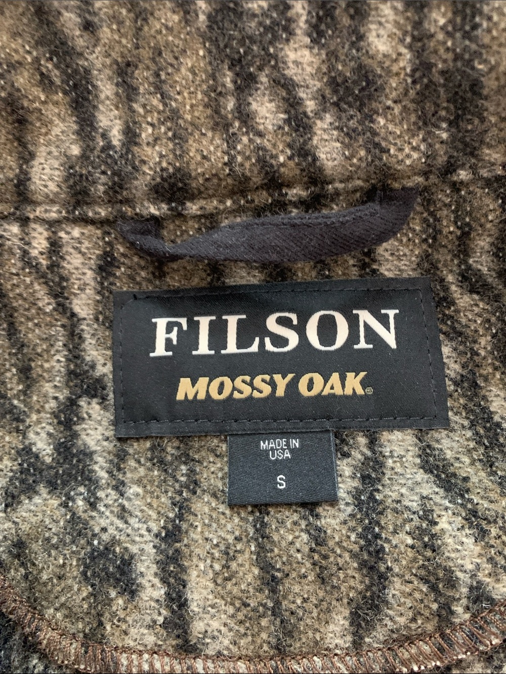 Limited Edition Filson Mossy Oak Milled Camo Wool Field Jacket - Green/Brown - Picture 12 of 12